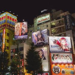 Anime billboards in Akihabara
